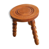 Vintage wooden tripod stool