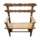 Banc en bois avec dossier