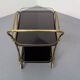 Mid-Century French Brass & Glass Serving Bar Cart, 1960s