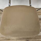 Set of four chairs in iron and skai 1970