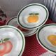 Vintage Moulin des loups Orchies apple plates - grand feu decor - 4 pieces