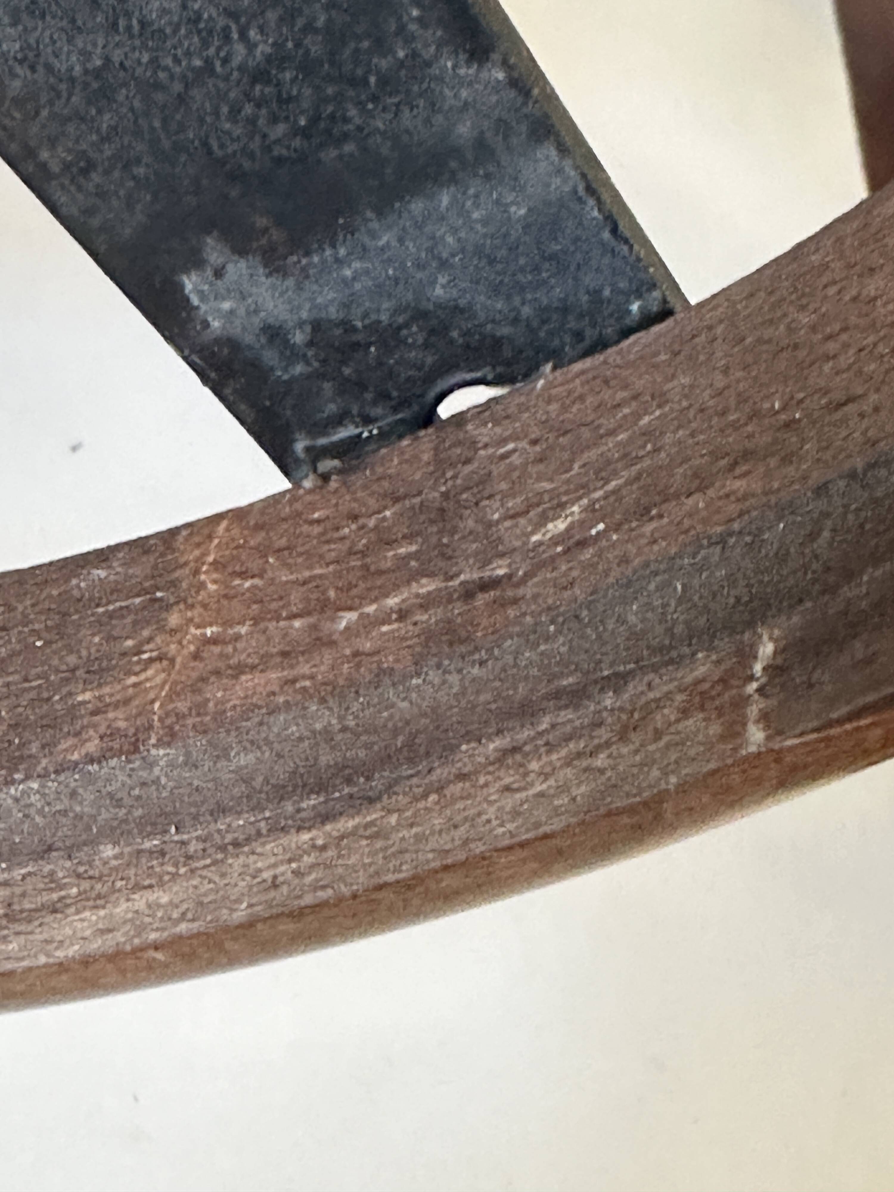 Vintage 60s tripod oak stool