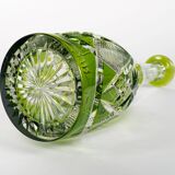 1950s Val St. Lambert ‘Berncastel’ Green Flashed & Cut Crystal Decanter