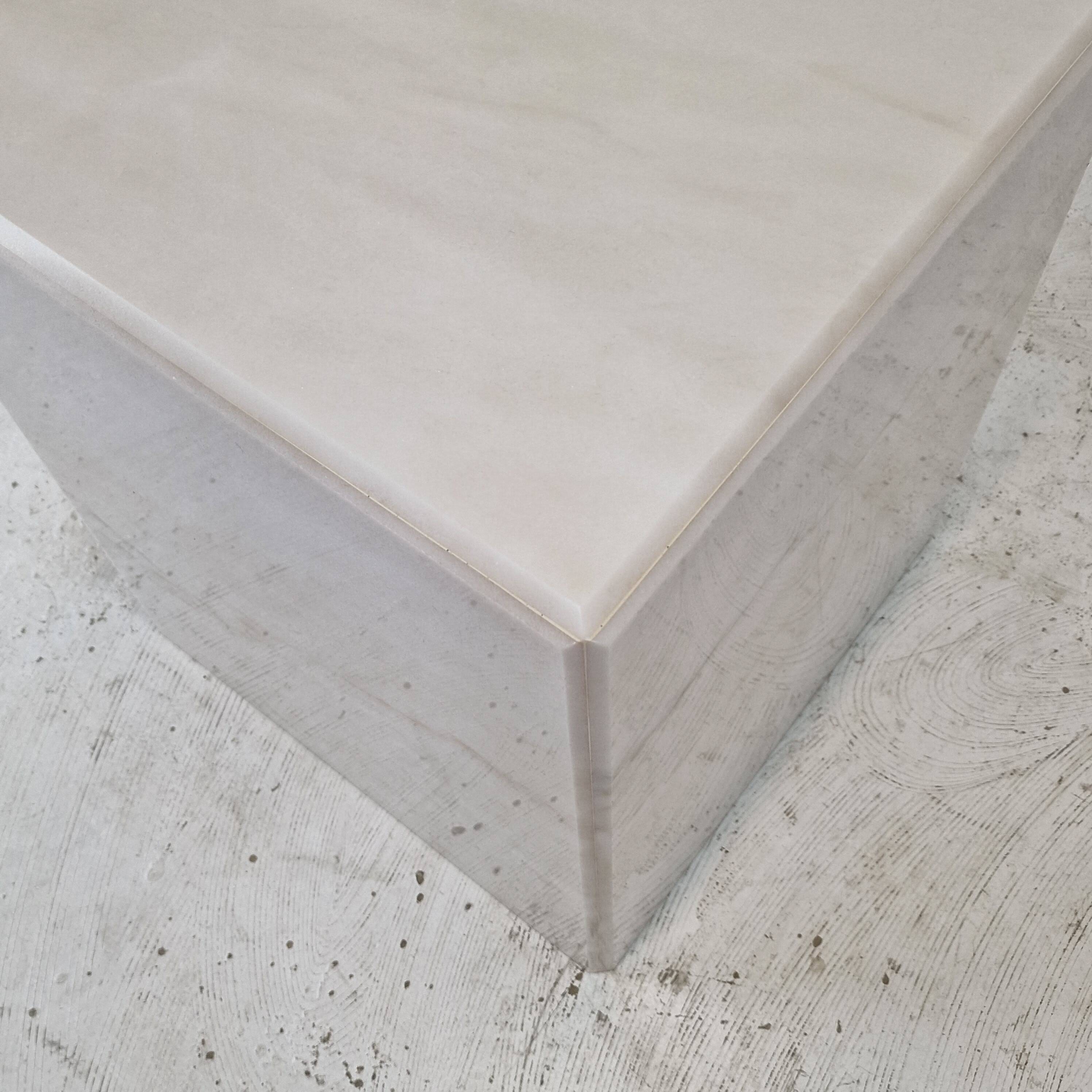 Italian Marble Side Table or Pedestal, 1980's