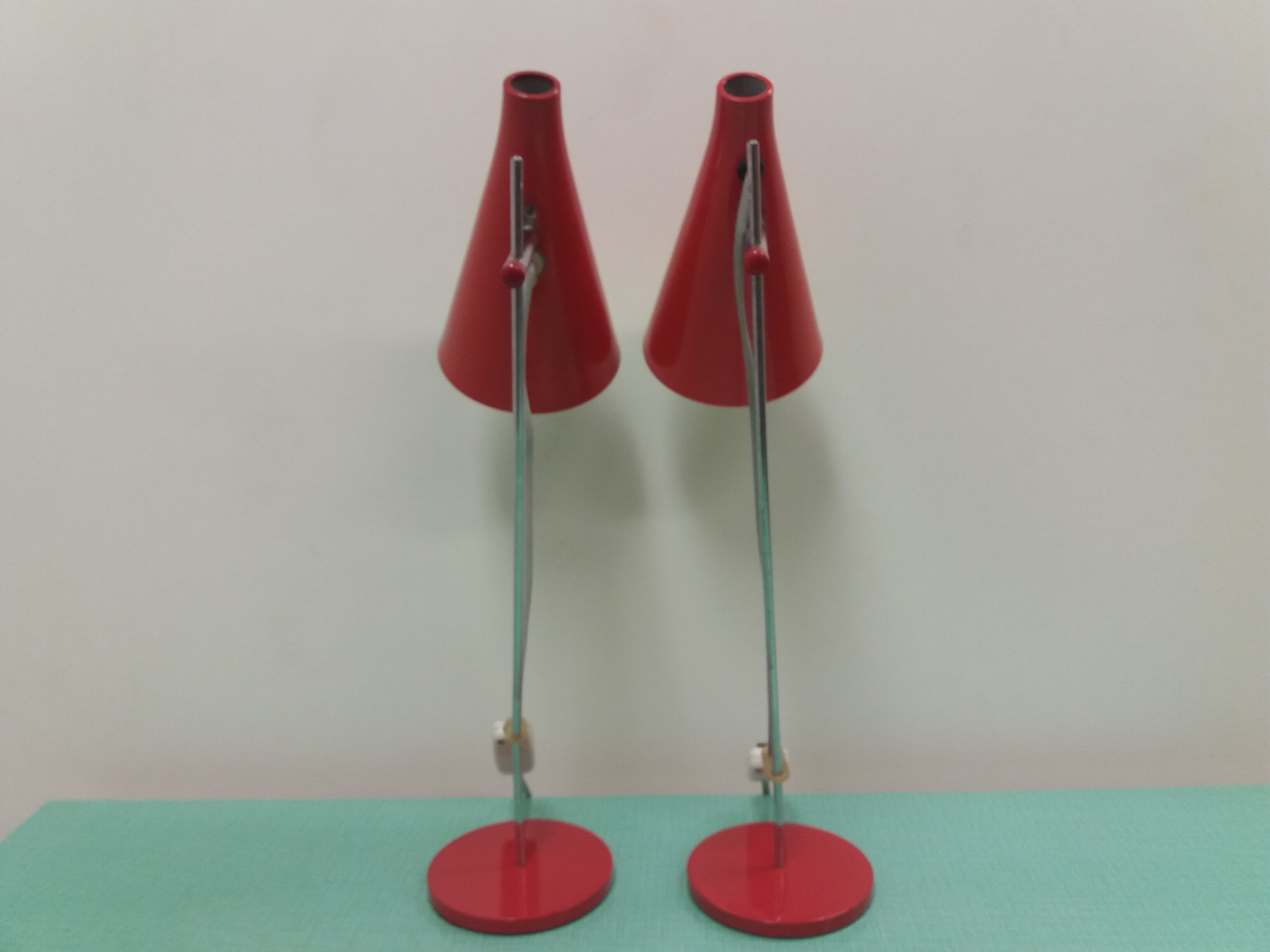 Lampes de table du milieu du siècle par Josef Hůrka pour Napako 1960