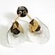 Beautiful large Mid Century Modern wall lamp made of brass and glass