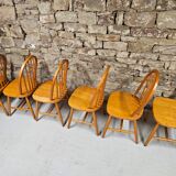 Lot de 6 chaises danoises à barreaux