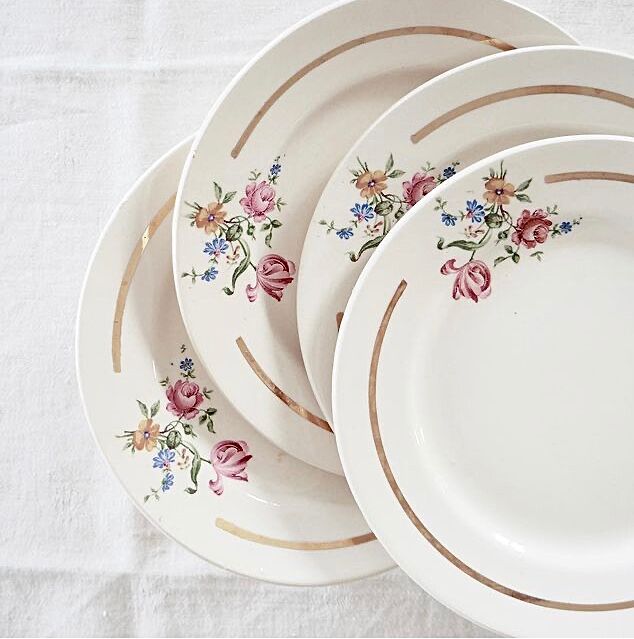 Lot de 4 assiettes à dessert Badonviller