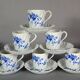 6 Haviland Limoges porcelain coffee cups and saucers C640