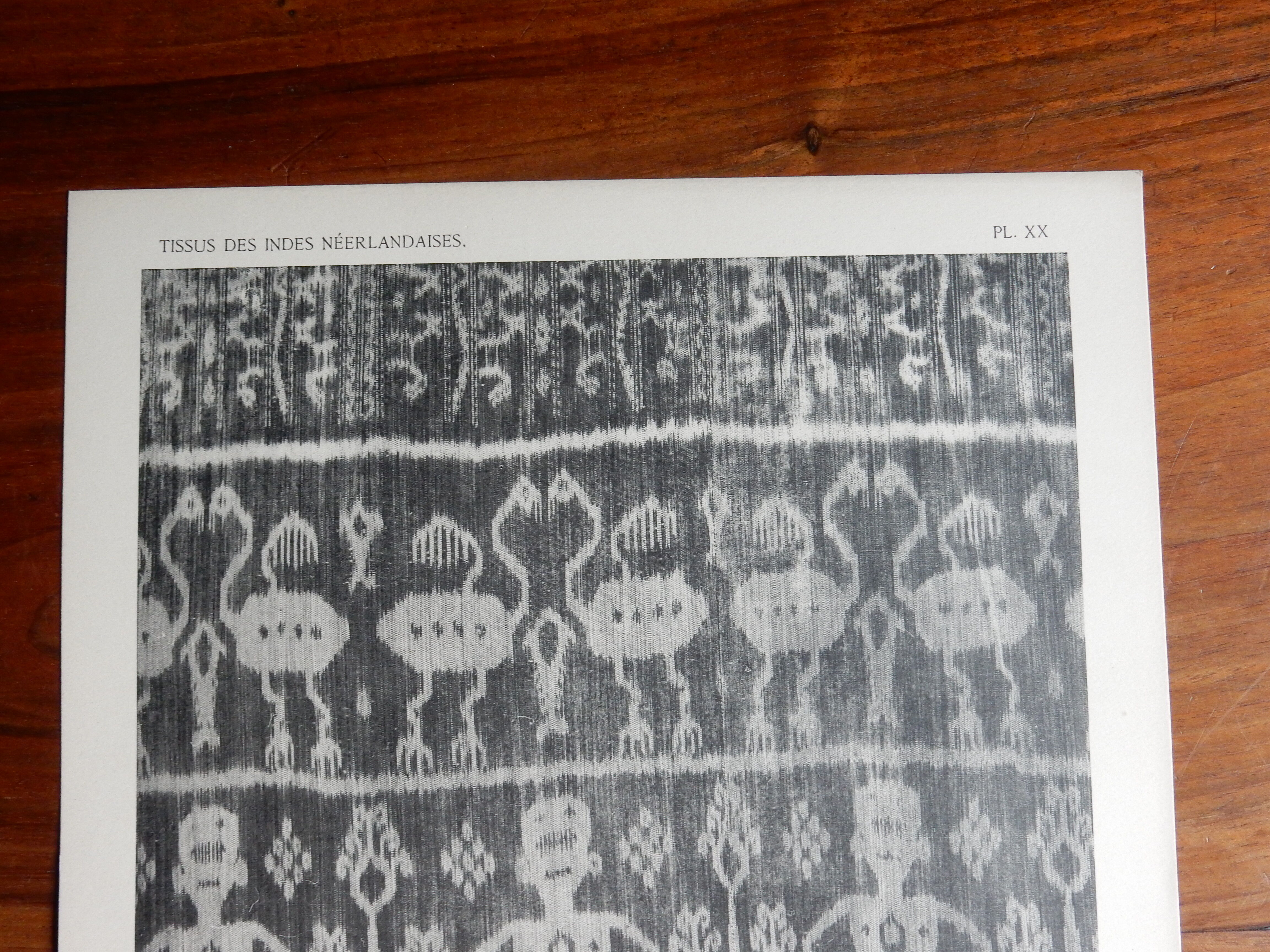 Old illustrative plate funerary fabric of the Dutch East Indies