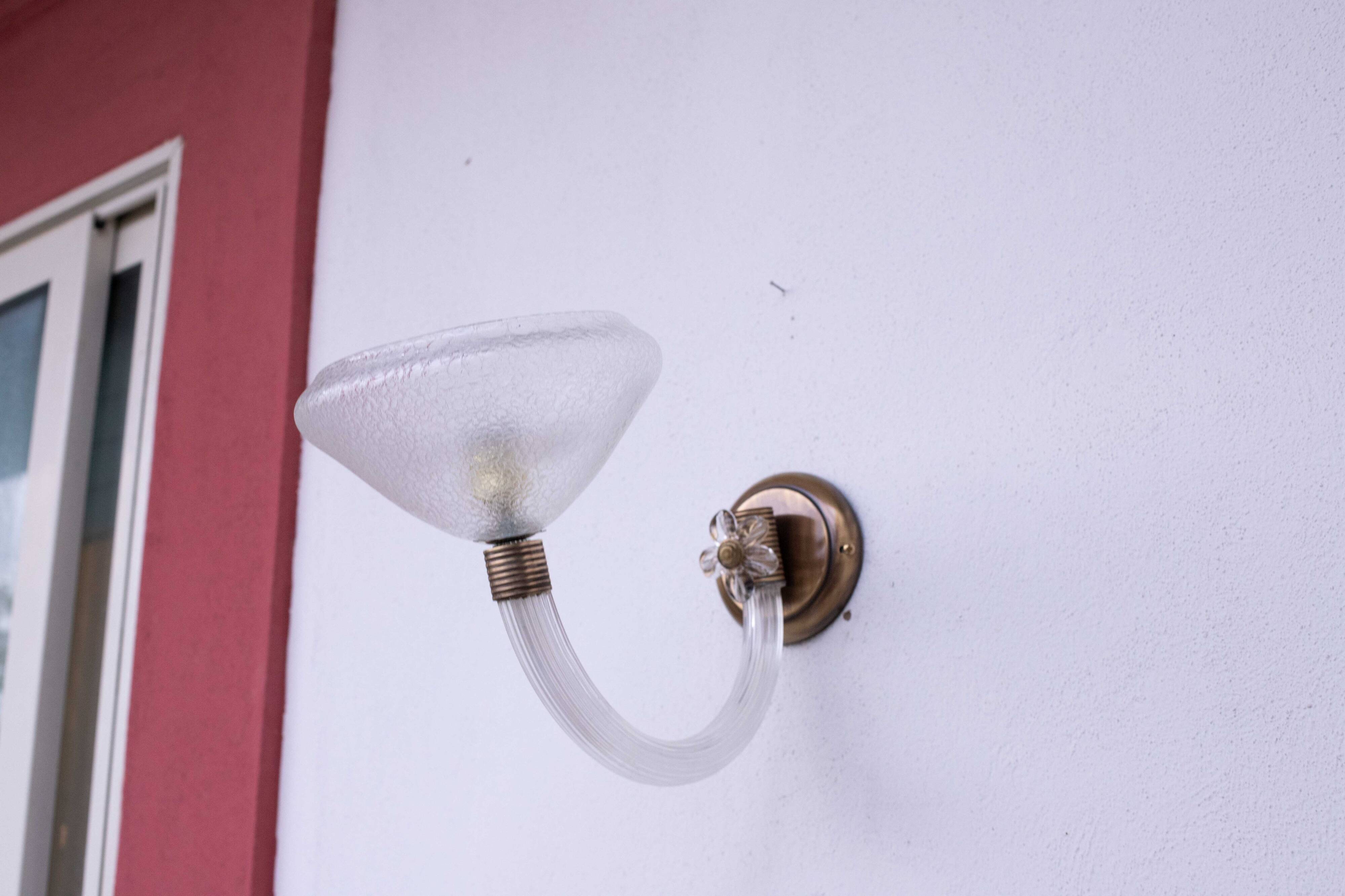 Vintage Venini Wall Murano Glass Light, 1960