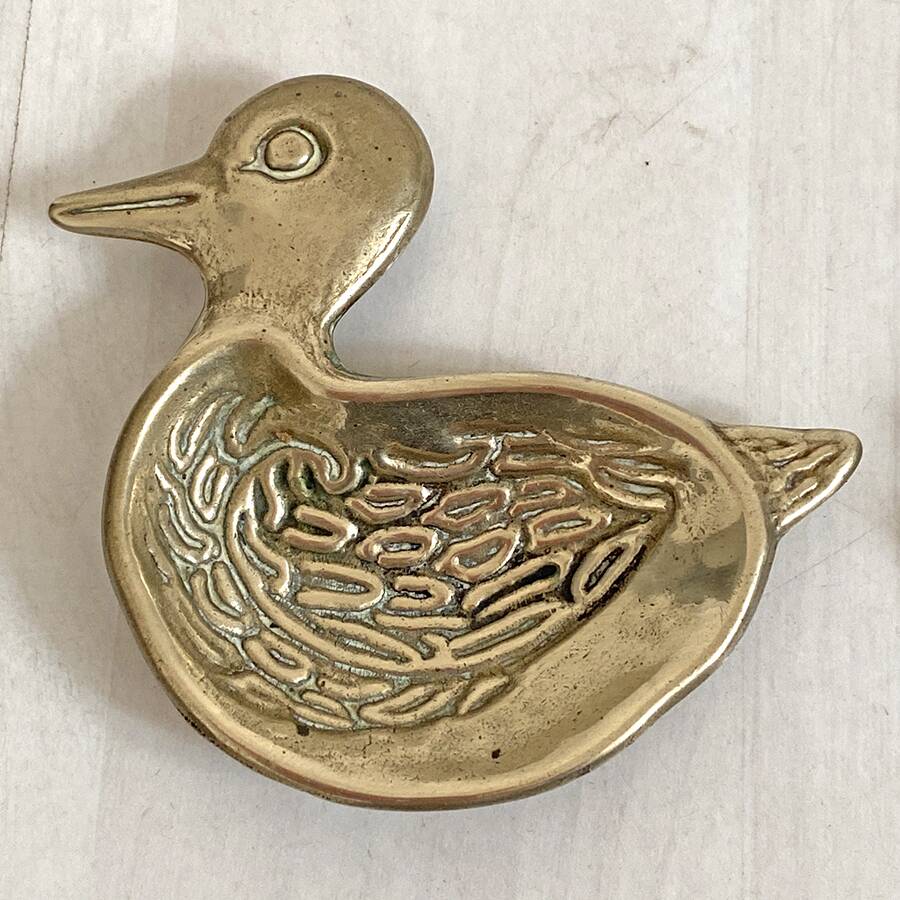 Ensemble de 2 cendriers en laiton vintage 70's