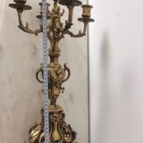 Pair of baroque bronze chandeliers