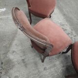 Set of 3 Louis Philippe style chair in walnut