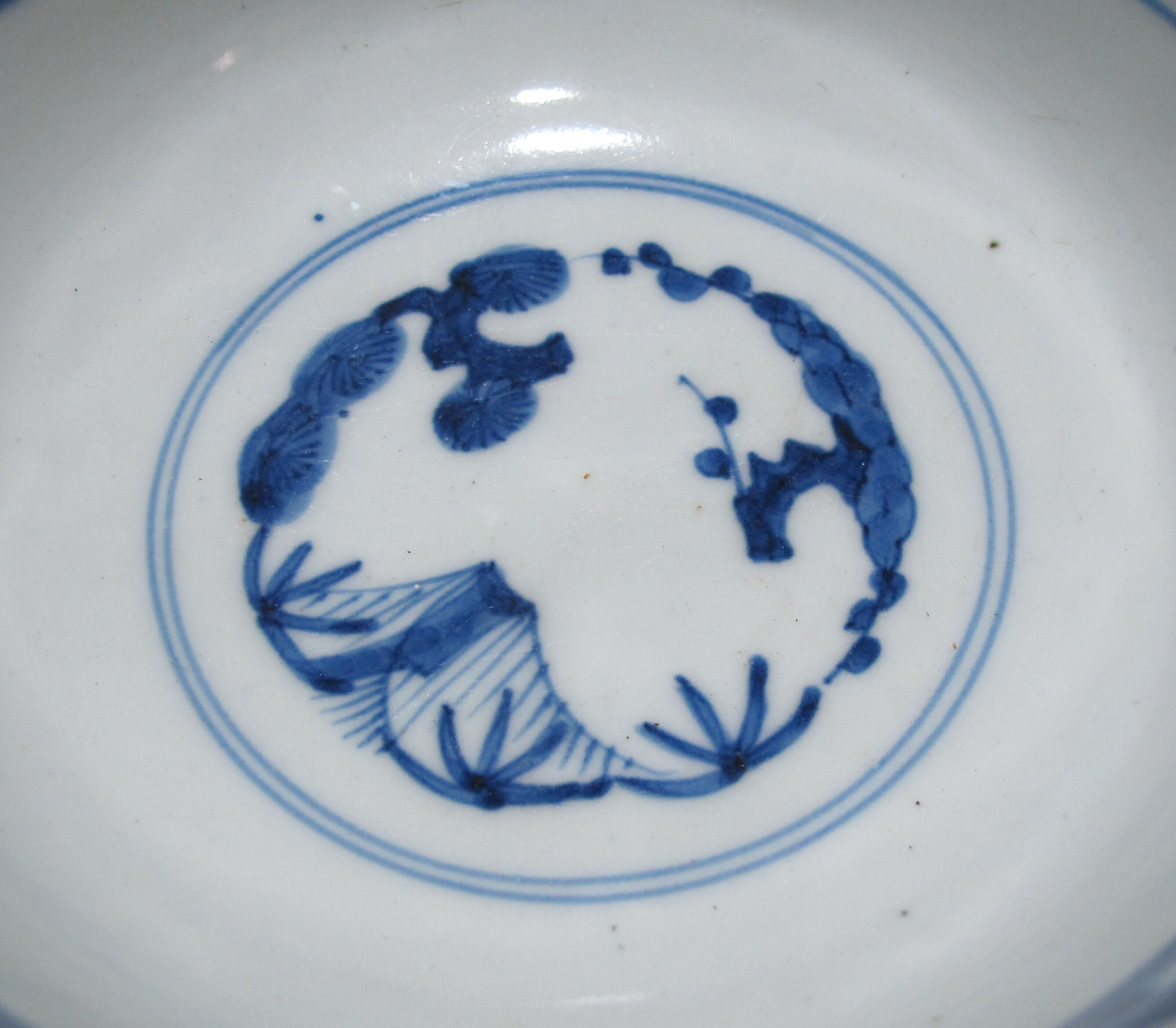 Cache pot bleu blanc Chinois Chine 18è siècle