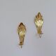 Pair of Art Deco Wall Candle Holders in Brass Holmström, Arvika, Sweden, 1950s