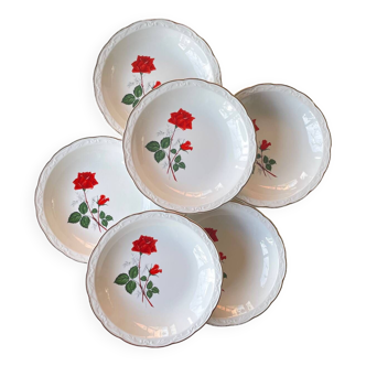 Assiettes creuses en porcelaine de Digoin