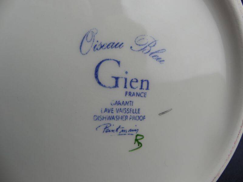 Gien, Oiseau Bleu, pichet 17 cm