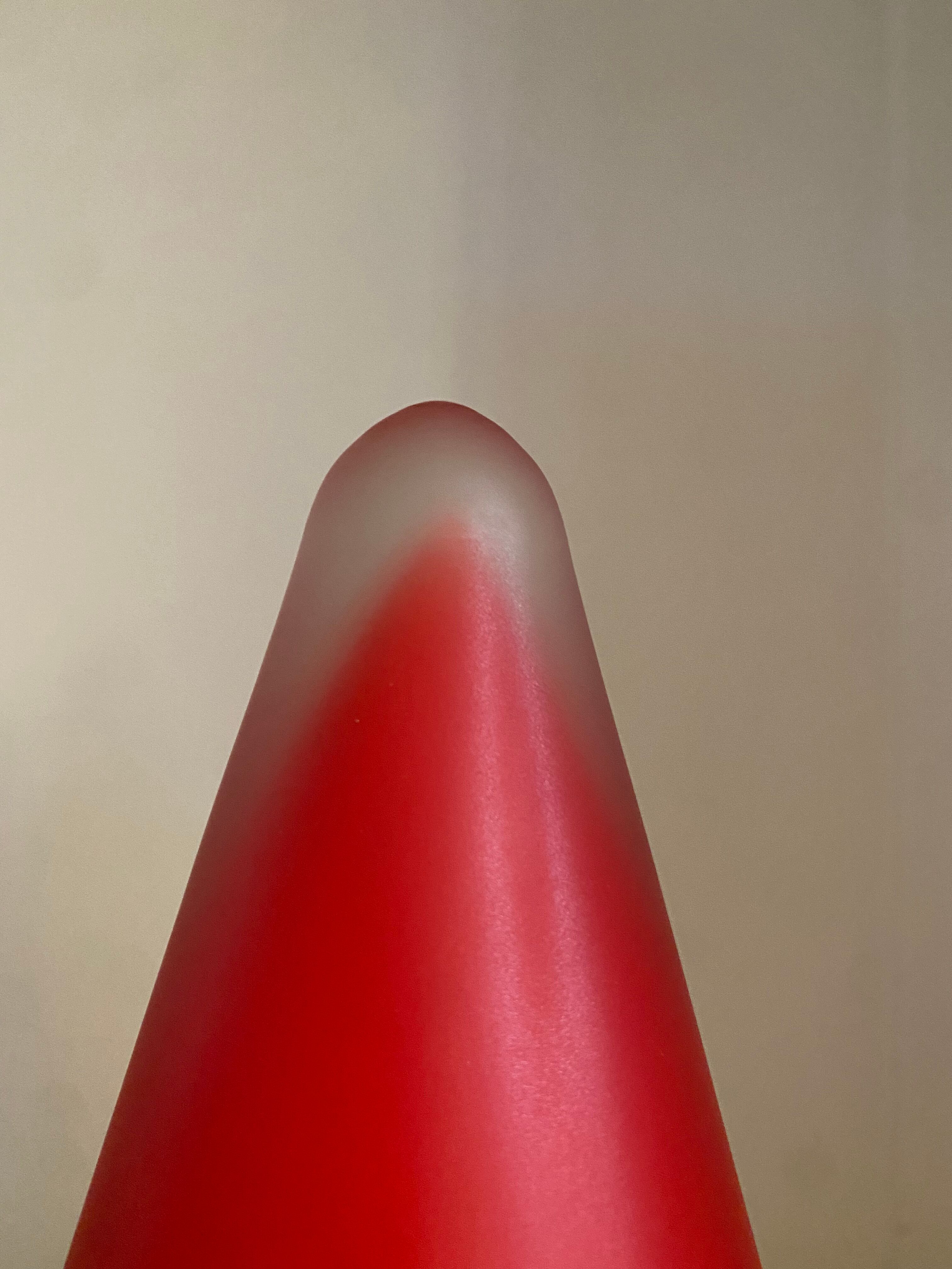 Lamp Teepee SCE cone in vintage red glass 80s