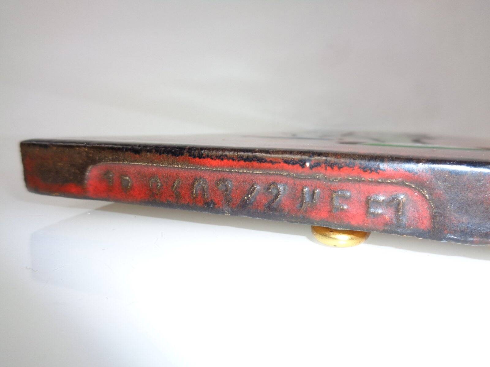 Mid-Century Glazed Studio Ceramic Wall Plaque, 1960s