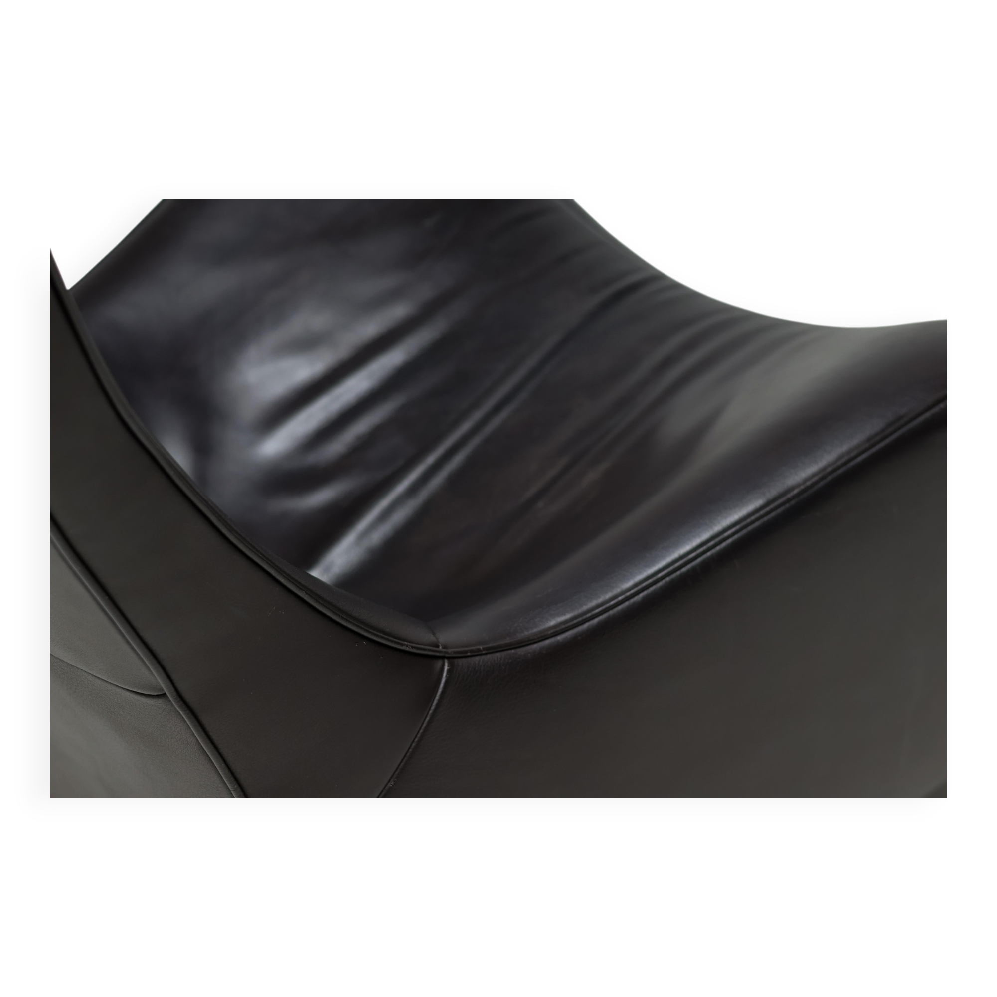 De Sede DS-264 Lounge Chair by Mathias Hoffmann, Swiss Leather Design
