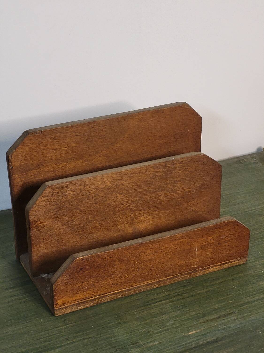Wooden mail holder
