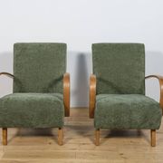Model H 410 Armchairs by Jindřich Halabala for Up Závody, 1930s, Set of 2