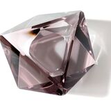 Faceted glass trinket dish, Murano, 1960s, amethyst color