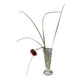 Small classic glass vase soliflore H16