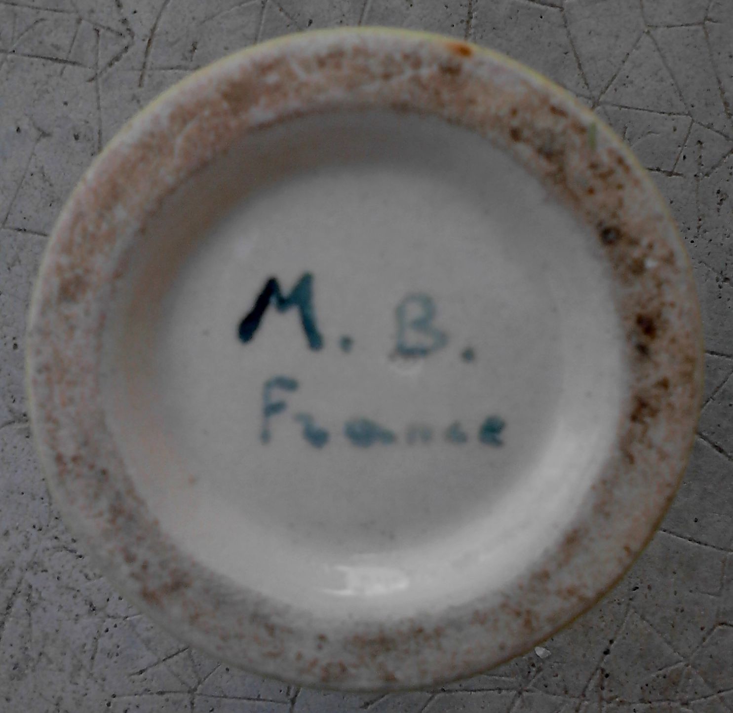 Marcel Bell signed ceramic vase.