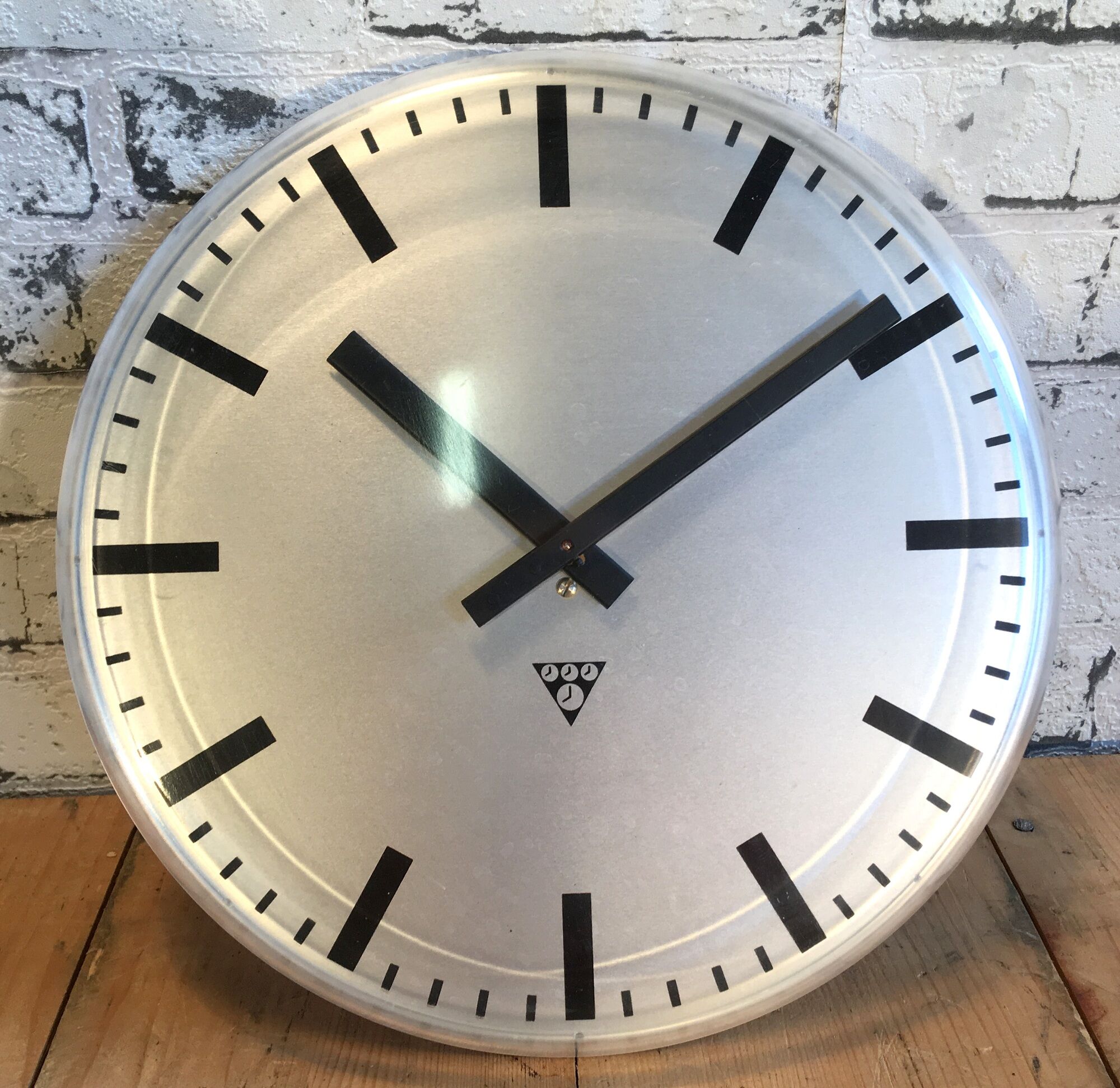 Industrial wall clock from Pragotron, 1980