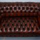 Small Victorian leather Chesterfield sofa