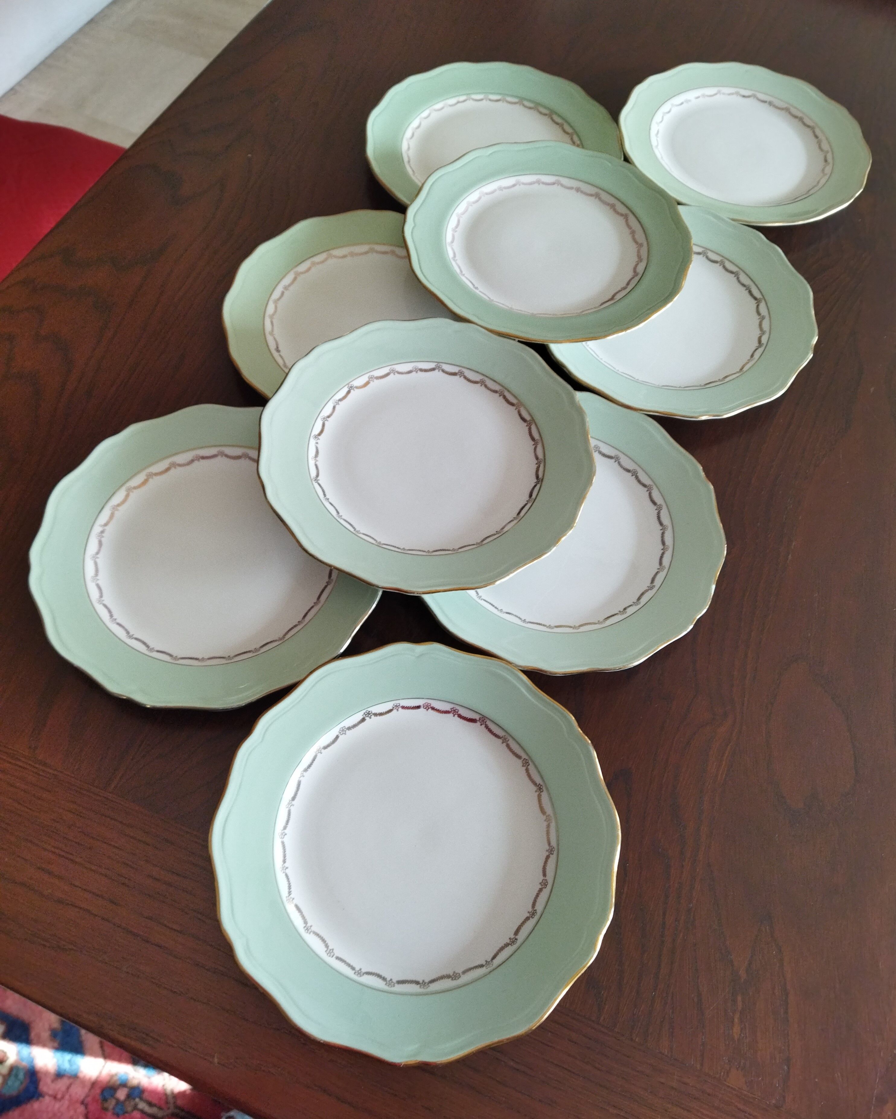 9 assiettes plates L'Amandinoise "Cafés Nico"