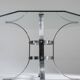 Octagonal glass and metal dining table, 1970s