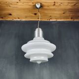 Large opaline glass pendant lamp, mid-century, Italy, 1960s.