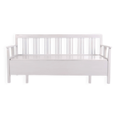 Banc suédois – peint en gris – antique – pin peint – vers 1860