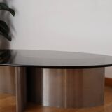 Coffee table smoked glass 70's