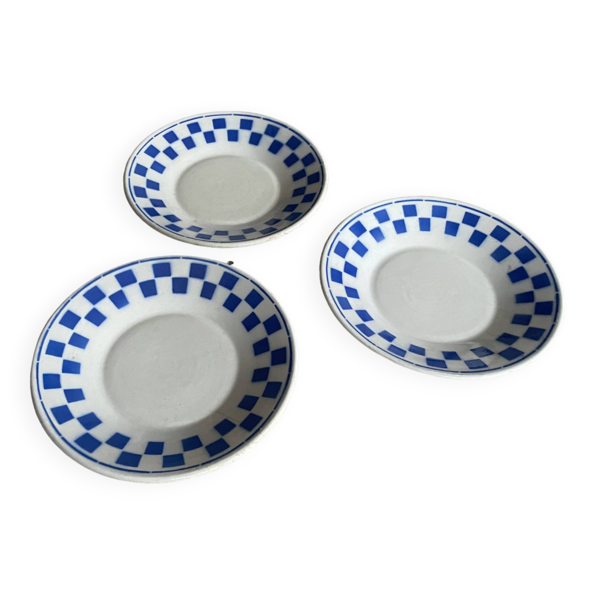 Lot de 3 petites assiettes anciennes Lunéville