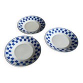 Lot of 3 small old Lunéville plates