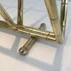 Brass faux-bamboo style magazine rack