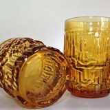 Service amber glasses and Bormioli decanter