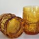 Service amber glasses and Bormioli decanter