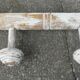 Wall coat rack with 5 turned wood hooks