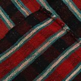 7x10 Kilim Red & Green Striped  Kilim Rug, 202x312Cm