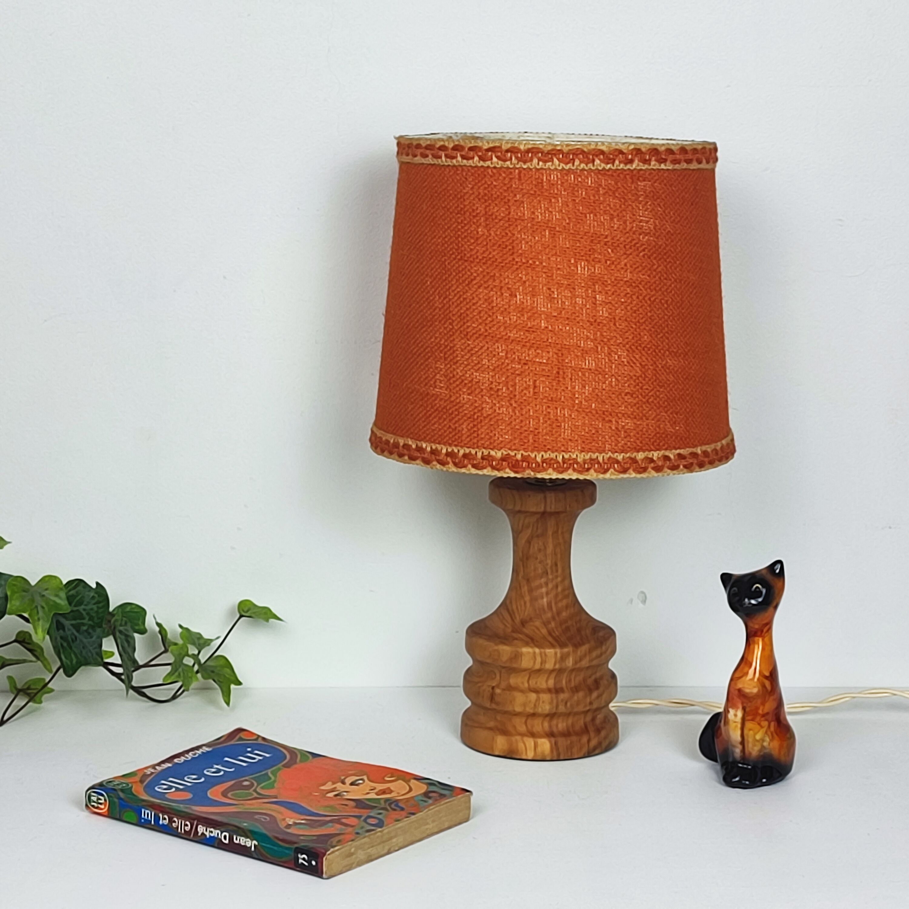 Lampe pied en bois