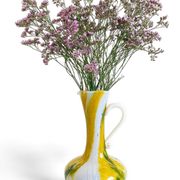 Cristallerie de Clichy White Opaline Pitcher Vase, Handmade in France