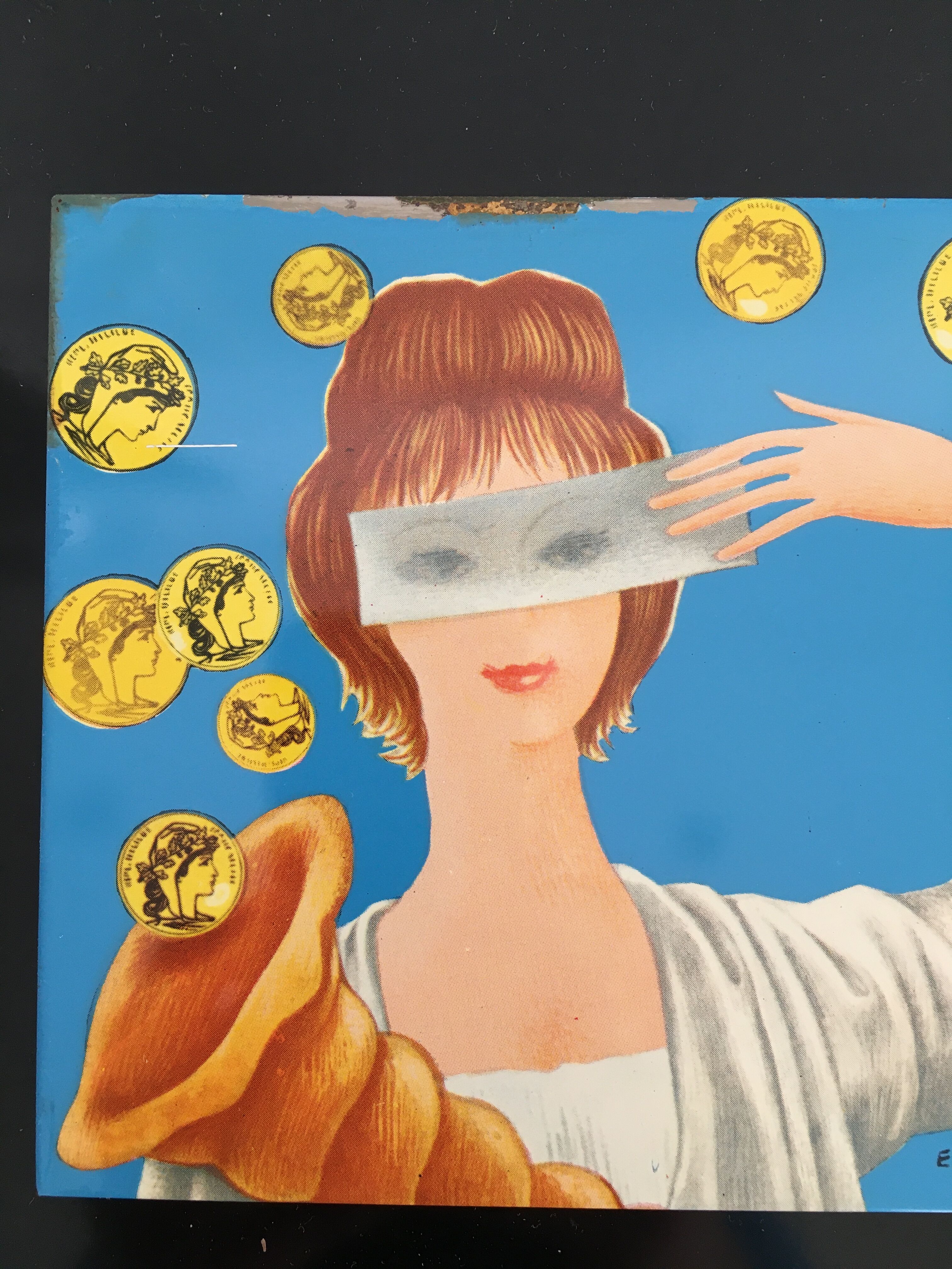 Old sheet metal plate