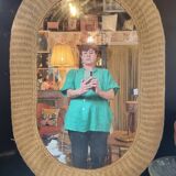 Miroir en rotin 92cm