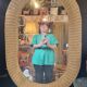 Rattan mirror 92cm