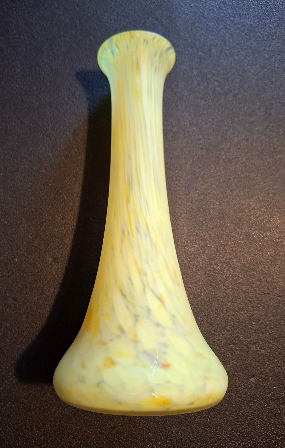 Yellow blown glass soliflore